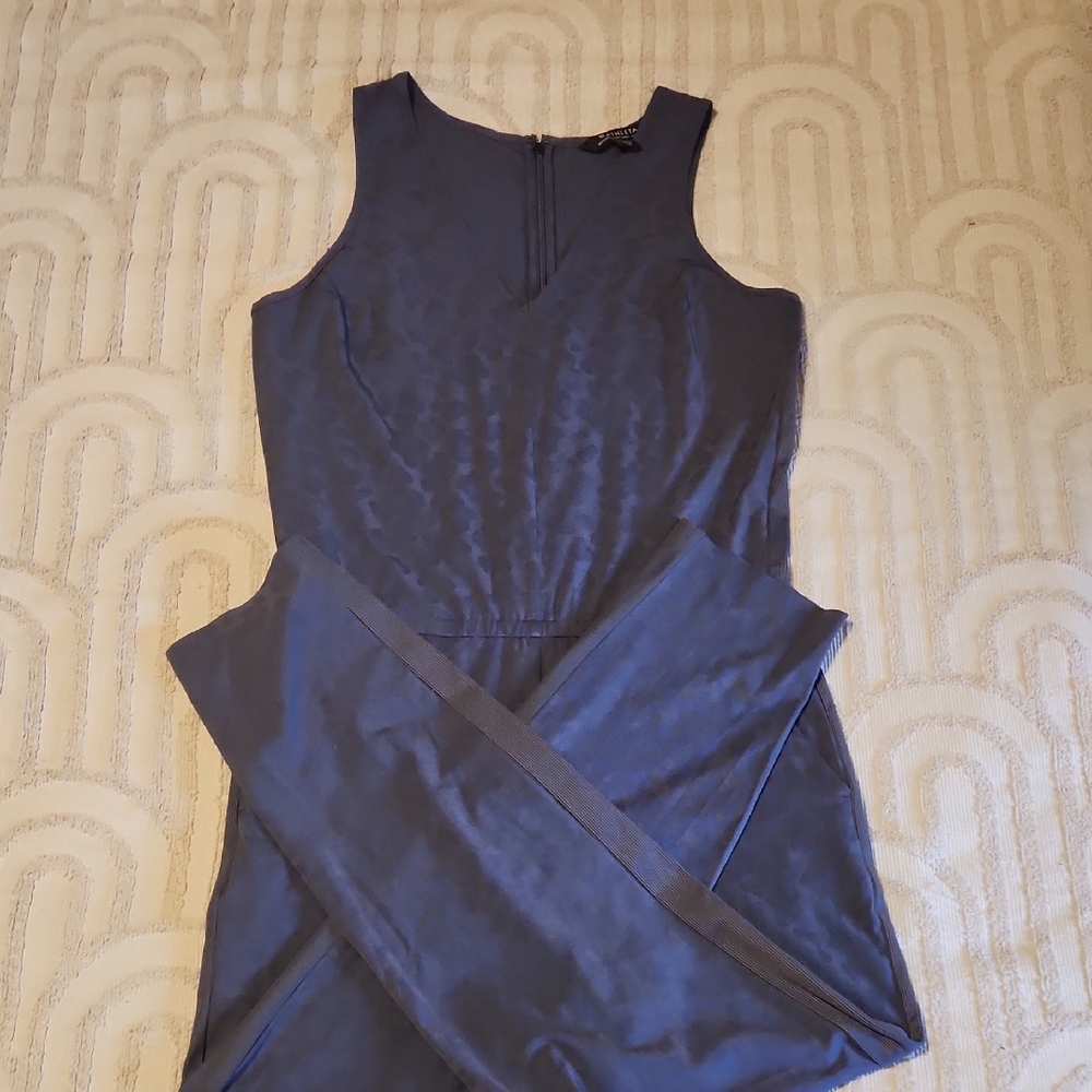Athleta Textured Steel Blue Jumpsuit